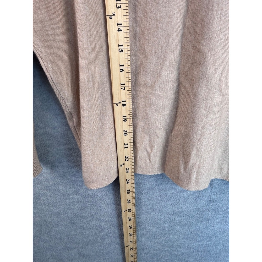 Beige Sweater S Felted Floral Appliqué Light Boho MCM  Hippie Neutral‎ Oversized - Picture 7 of 11